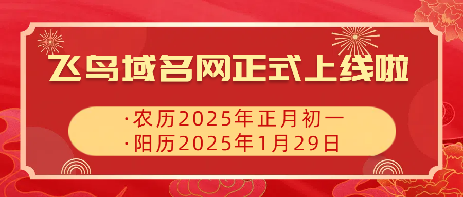 飞鸟域名网正式上线啦(图1)
